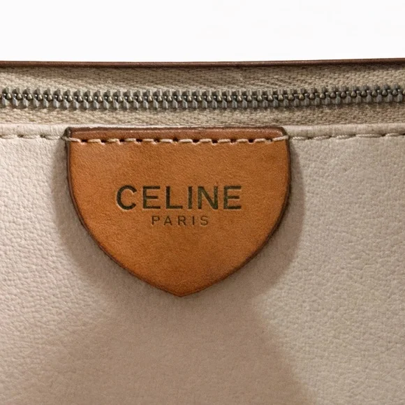 Vintage CELINE Paris Macadam Bucket Bag Brown Monogram Leather Italy 90s  Bag - Picture 7 of 13